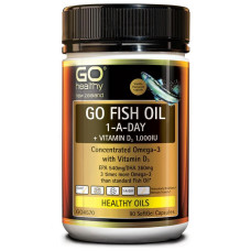 GO Healthy GO Fish Oil 1-A-Day + Vitamin D3 1000IU 90 Capsules GO Healthy GO Fish Oil 1-A-Day + Vitamin D3 1000IU 90 Capsules