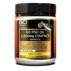 GO Healthy GO Fish Oil Odourless 2000mg Compact 230 Capsules