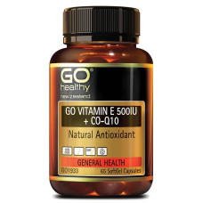 GO Healthy GO Vitamin E 500IU + Co-Q10 65 Capsules